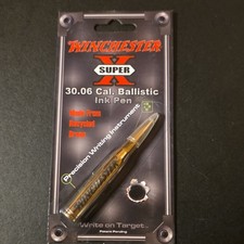 Winchester Super-X 30.06 Cal Ballistic Ink Pen,  Brass, Black Ink picture