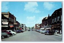 c1960 Brown Street Classic Cars Road Rhinelander Wisconsin WI Vintage Postcard picture