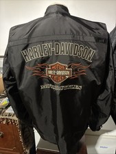  Harley Davidson Ride Ready Textile Jacket Black Flame Large 98303-10VM Mint picture