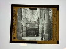 Antique Magic Lantern Slide Interior of Burgos Cathedral Spain picture