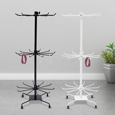 Black/White 3 Tier Counter Top Necklace Spinning Rack Jewelry Organizer Tower picture