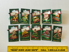 Disney Happy Holidays 2006 LE 1000 Ornament Pin Set of 10 picture