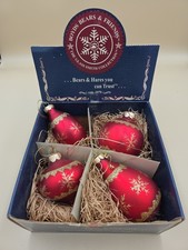  Boyds Bears & Friends“The GlassSmith Collection” Glass  Ornaments Red Snowflake picture