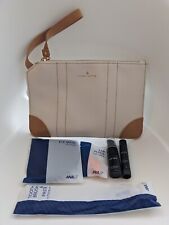 New ANA Business Class Globe Trotter Amenity Kit Beige/Cream Pouch  picture