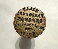 RAILROAD WAX SEALER - WELLS FARGO EXPRESS - COLLINGVILLE  OKLAHOMA -SEAL  STAMP picture