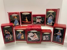VTG 1990s Hallmark Keepsake Disney Ornament Lot of 9 w/ Princesses & Others picture