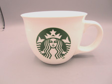 Starbucks White with Green Siren Logo Tea Coffee Mug 14 oz 2015  (137) picture