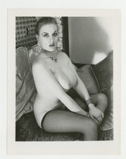 Mature Voluptuous Woman 1950 Curvy Chunky Busty 5x4 Original Pinup Photo Q10348 picture