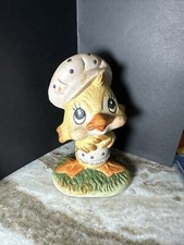 VTG Taiwan ENESCO Porcelain Mother Duck with Hat & Apron Figurine 6