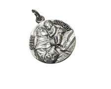 VINTAGE JCC STERLING SILVER ST ANTHONY RELIGIOUS CHARM MEDAL picture