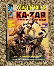 Savage Tales #8 * original Ka-Zar story Gerry Conway 1971 Marvel magazine * 1975 picture