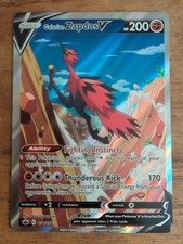 Pokemon Galarian Zapdos V Alternate Full Art 174/198 Chilling Reign Ultra Rare picture