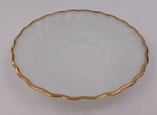 Anchor Hocking Fire King Translucent Saucer Swirl Gold Rim  picture