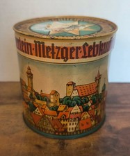VINTAGE HAEBERLEIN-METZGER COOKIE TIN  GERMANY  - 4.5