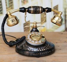 Vintage Antique Nautical Brass Rotary Dial Working Beautiful Telephone new item picture