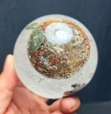 TOP 605G  Polished Colorful Garden Phantom Stone Ball Healing WD1419 picture