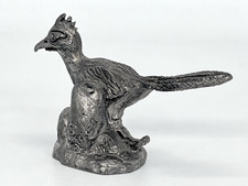 Vintage Ricker Pewter Roadrunner Bird Figurine Miniature 1.5