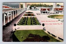 Kansas City MO-Missouri, Electric Park Section, Flower Beds, Vintage Postcard picture