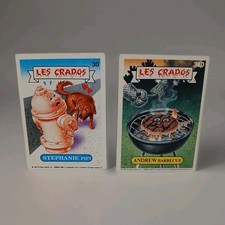 Lot 2 Vintage LES CRADOS Cards / Stickers - No. 30 Stéphanie Pipi & No. 380... picture