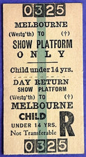 VR Ticket  MELBOURNE to SHOW PLATFORM (Iss at WESTGARTH) - Child u'14 Day Return picture