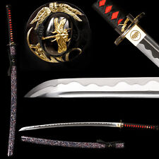 Dragonfly Theme 9260 Spring Steel Japanese Samurai Katana Sword Sharp Blade picture