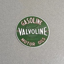 VINTAGE VALVOLINE MOTOR OIL GASOLINE PORCELAIN SIGN CAR GAS MOTORCYCLE OIL picture