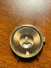 Vintage Gold Tone 1970s Sheffield Instantime Jump Hour - Runs and stops picture