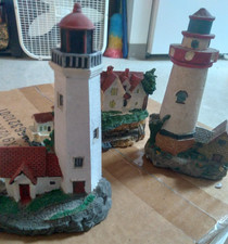 (Lot of 3) Vintage Lighthouse Collectible Figurines Good Condition picture