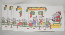 Vtg NOS Lot 34 Christmas Post Cards Mice & Santa Kristin Elliott picture