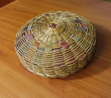 Native American Hand Woven Basket with Lid picture