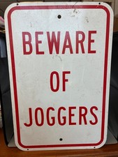 Beware of Jogger Heavy Metal Road Sign picture