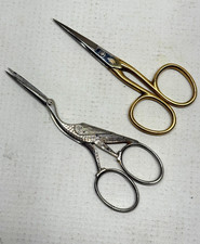 Vintage Sewing Scissors Griffon Cutlery Solingen Germany & Crane Scissors picture