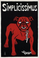 Simplicissimus Art Print Poster - Vintage Bulldog Design 🐕 - 24x36” picture