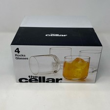 The Cellar 4-Pc Rocks Glasses Set, Clear, 12.5 oz picture