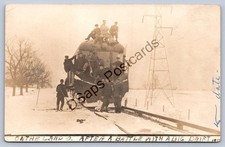 K69/ L&O Railway Trolley Kentucky RPPC Postcard c10 Winter Railroad Crew 416 picture