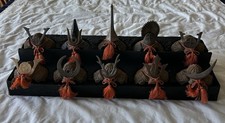 Samurai Miniature Helmet Vintage Cast Iron, Kabuto Style picture