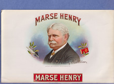 CIGAR LABEL ADVERTISEMENT MARSE HENRY OLD MAN HENRY WATTERSON K21 picture