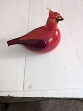 ilttala Glass Bird by Oiva Toikka Red Cardinal picture