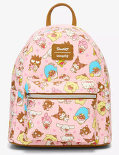 Loungefly Mini Backpack: Sanrio Hello Kitty & Friends Holding Sweet Treats Pink picture