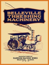 Harrison Machine Works, Belleville Threshing New Metal Sign: 12 x 16 Ships Free picture