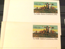 2 Vintage Postcard- La Salle 13c stamp picture