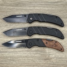 Lot of 3 Husky Knife WITH BLACK Nylon Handle sport design TANTO blade 7.5” picture