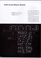 1952 Article - Wheaton MD Housing Plan Design Mid Century Goodman Architect picture
