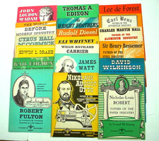 19 VINTAGE FATHERS OF INDUSTRY BOOKLETS 1950s LEONARD FANNING BANK PROMO ITEMS picture
