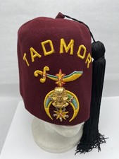 VINTAGE TADMOR (OHIO) SHRINERS FEZ HAT LOU WALT CORP NEW YORK MASONIC picture