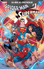 MARVEL/DC: SPIDER-MAN/SUPERMAN #1 RUSSELL DAUTERMAN VARIANT (MARVEL COMICS 2026) picture