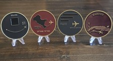 4pc Lot - CIA Detention Sites BLACK, MAROON, RED, & BLUE, Agency Challenge Coins picture
