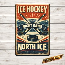 Hockey Night in Canada Vintage Plaque Metal Sign 8x12 Sports Wall Art picture