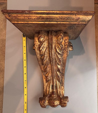 Vtg Florentine Florentia Gold Gilt Scroll Italian Wall Sconce Shelf picture