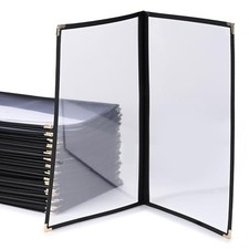 WeChef 30 Pack Restaurant Menu Covers 8.5 x 14 Double Fold 2 Pages 4 Views picture